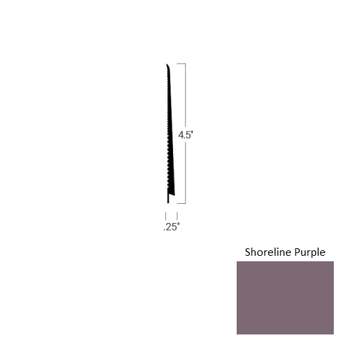 Johnsonite Shoreline Purple Tightlock Carpet Rubber Base - 4 1/2" x 48" x 1/4" Straight