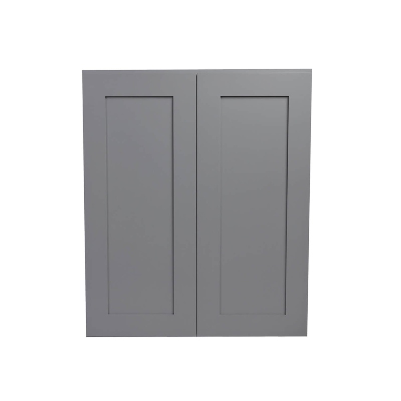 Gray Shaker Wood Kitchen Wall Cabinet 36" x 12" x 24"