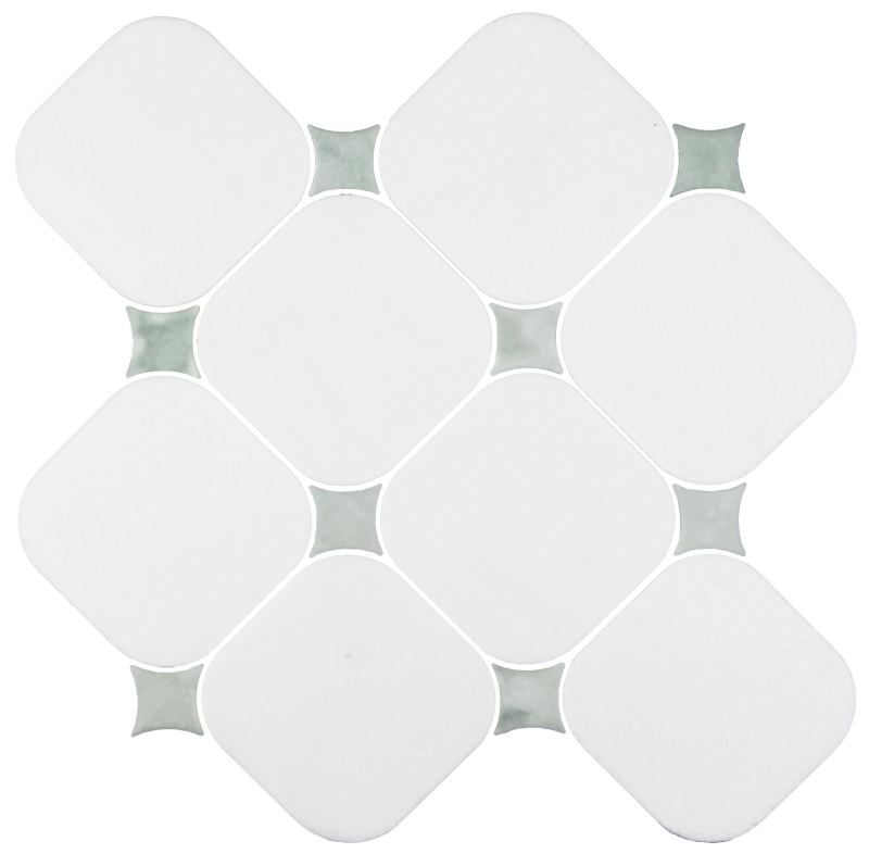 Thassos Green Dot Natural Stone Mosaic