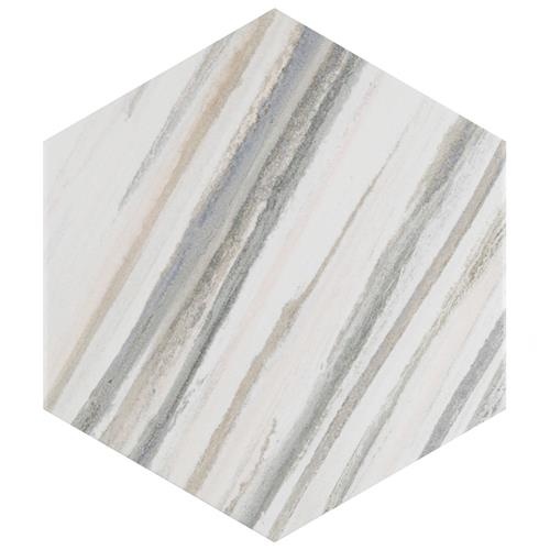 Flow Grey Porcelain Tile - Mixed - 8 5/8" X 9 7/8" Hexagon
