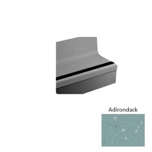 Johnsonite Adirondack Rice Paper 19" x 36" Angle Fit Speckled Stair Tread with Riser (Sq), 40 Black Insert – Textured
