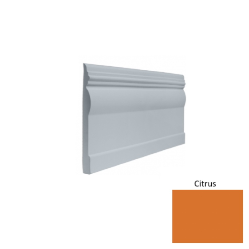 Contours #45 Novel Citrus Rubber Profiled Wall Base - Satin