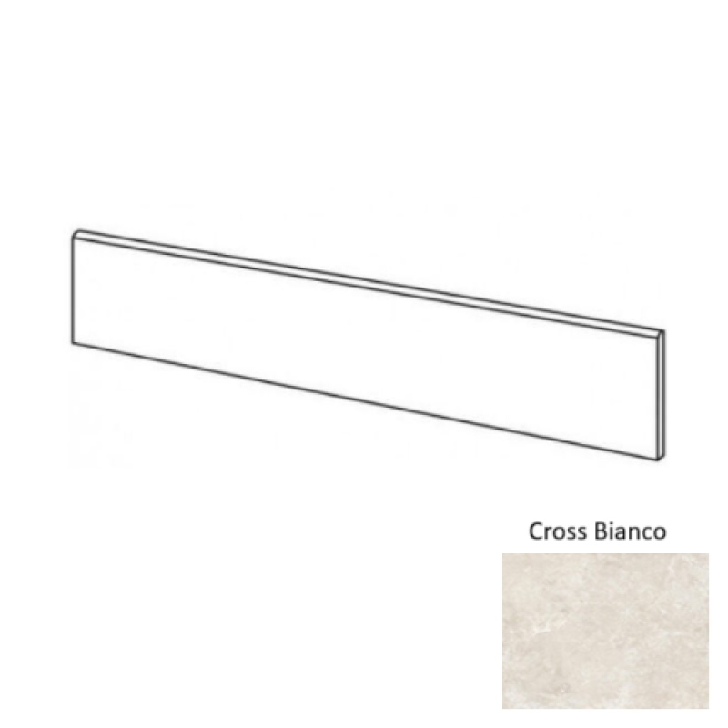 Realstone Travertino Cross Bianco Porcelain Wall Trim - 3" X 24" Bullnose - Matte