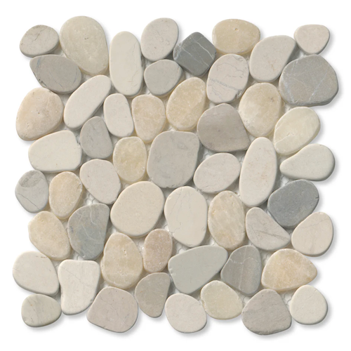 Pebble Sea Salt Mosaic - Level Pebble - Honed