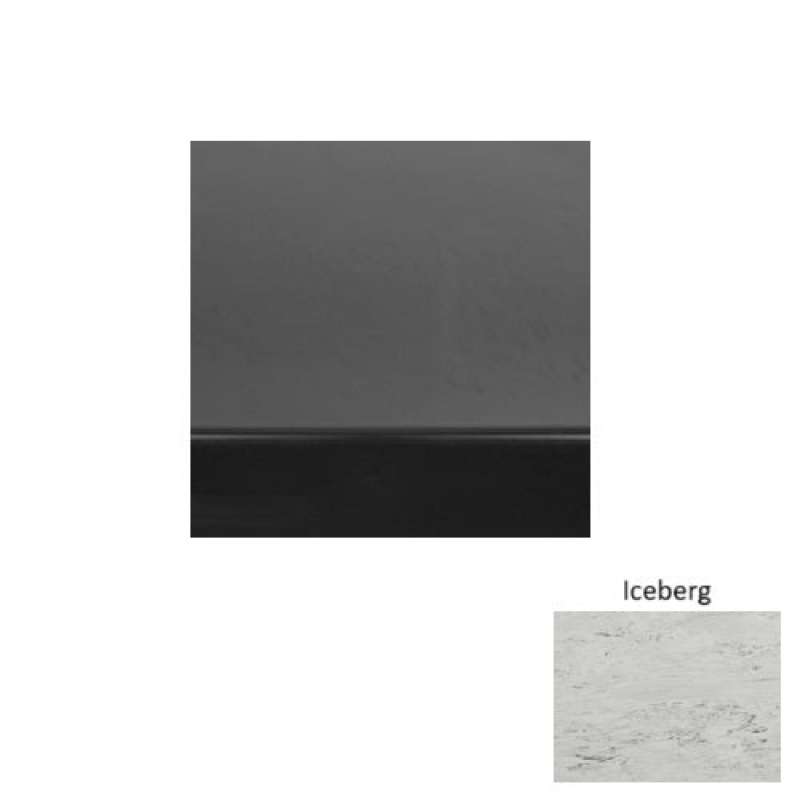 Marbleized 71 Iceberg Light Duty Rubber Stair Tread - Smooth