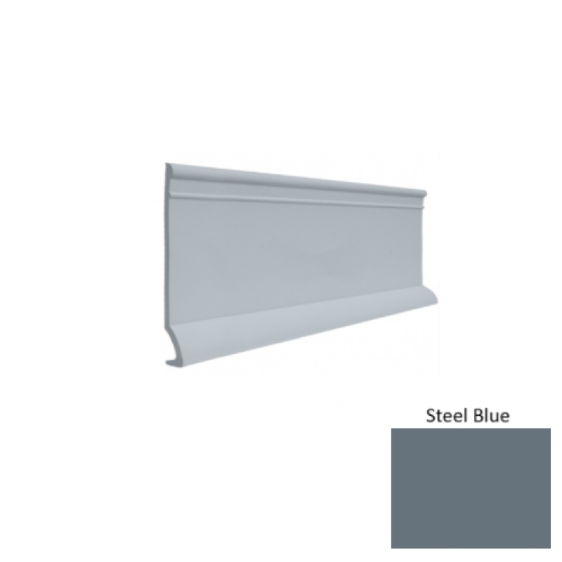 Contours #90 Intrigue Steel Blue Rubber Profiled Wall Base - Satin