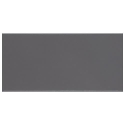 Biotech Piscina Brick Dark Grey Porcelain Tile - Glossy - 4 3/4" X 9 5/8"