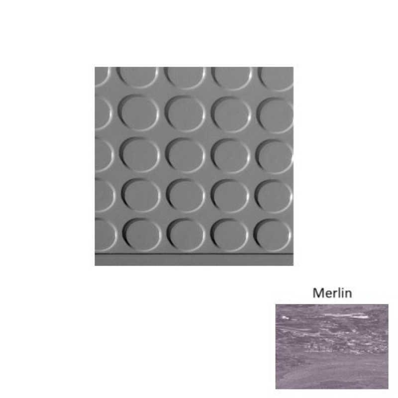 Marbleized 97 Merlin Vantage Raised Circular 15 Inch Depth Rubber (Sq) Stair Tread - Textured