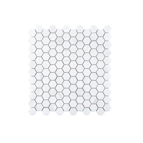 Rotunda Dolomite Marble Mosaic - 1" Hexagon - Honed