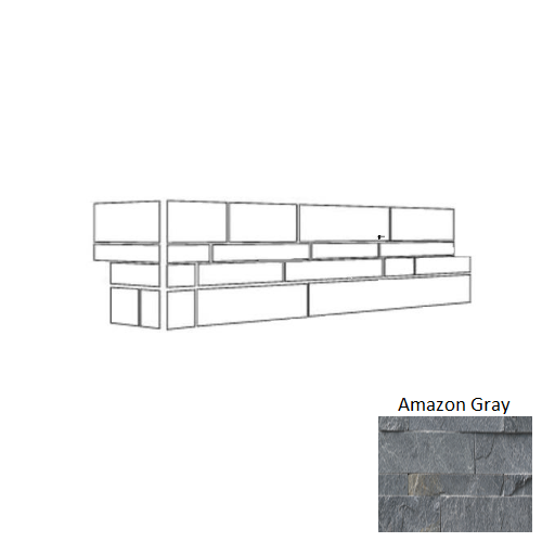 Aquatica Amazon Gray Deco Natural Stone Ledgestone Reinforce Corner