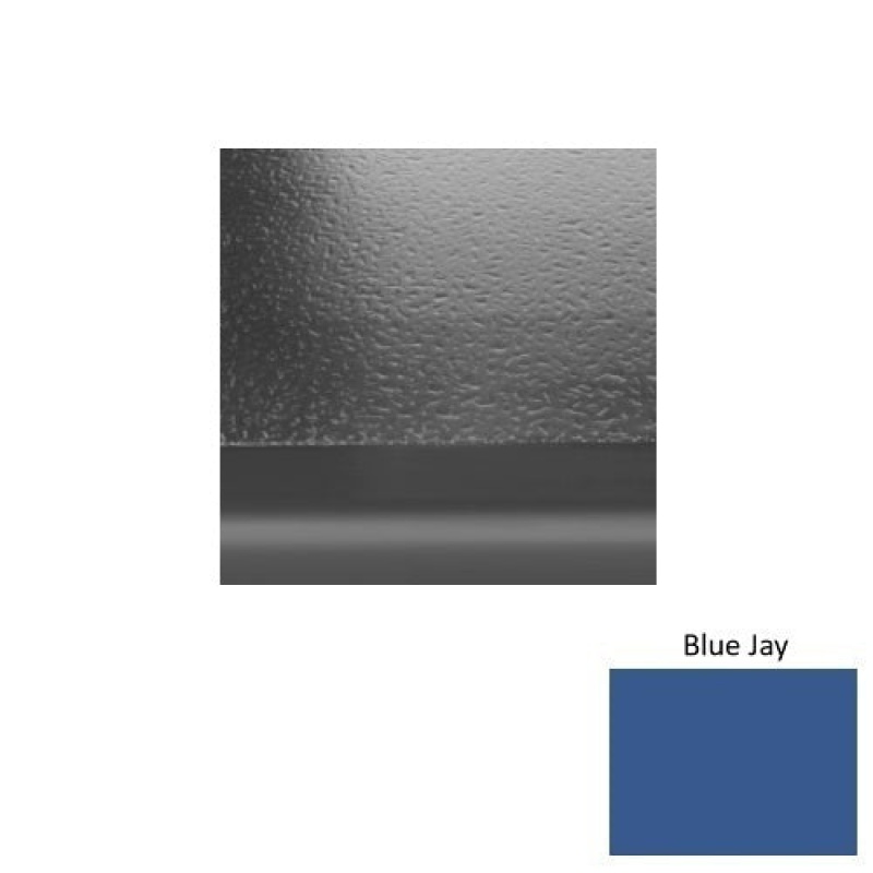 Solid 99 Blue Jay Hammered Rubber (Sq) With Safety Yellow Abrasive Strip Stair Tread - Hammered