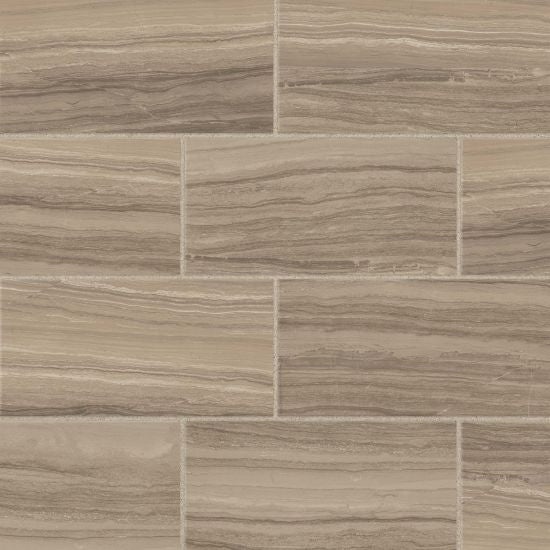 Highland Beige Porcelain Tile - Honed - 12" x 24"