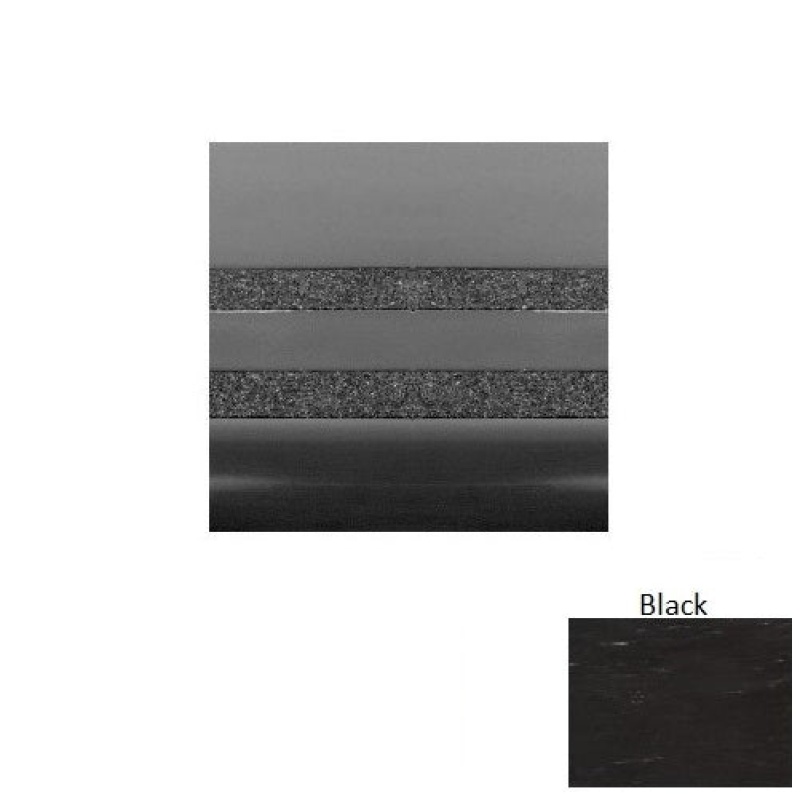Marbleized 51 Black Light Duty With Two 3/4 Inch Strips Rubber (Rd) With Safety Yellow Abrasive Strip Stair Tread - Smooth