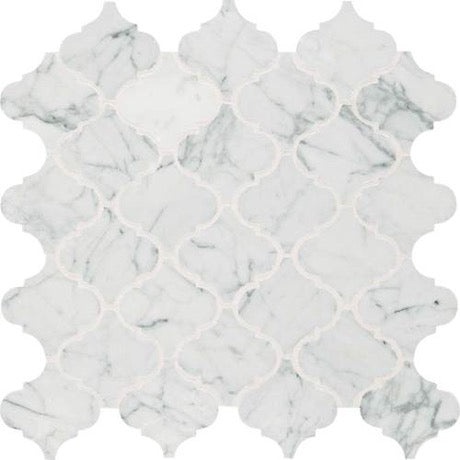 Carrara White Marble Mosaic - 3" X 3" Baroque - Polished