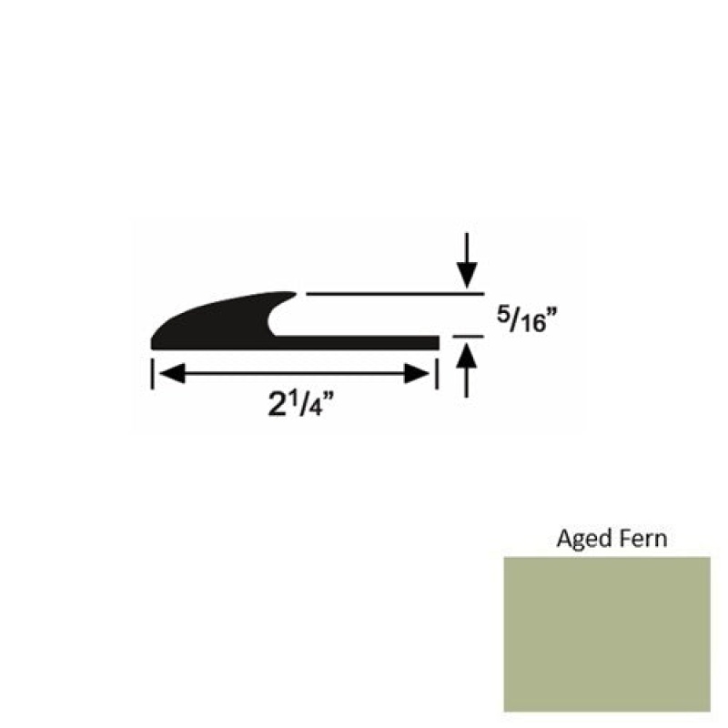 Roppe Solid 39 Aged Fern Rubber Glue-Down Carpet Edge