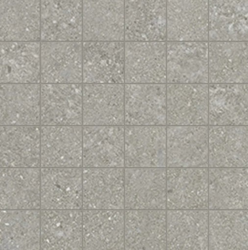 Zenova Tempest Pewter Porcelain Mosaic - 2" X 2" - Matte