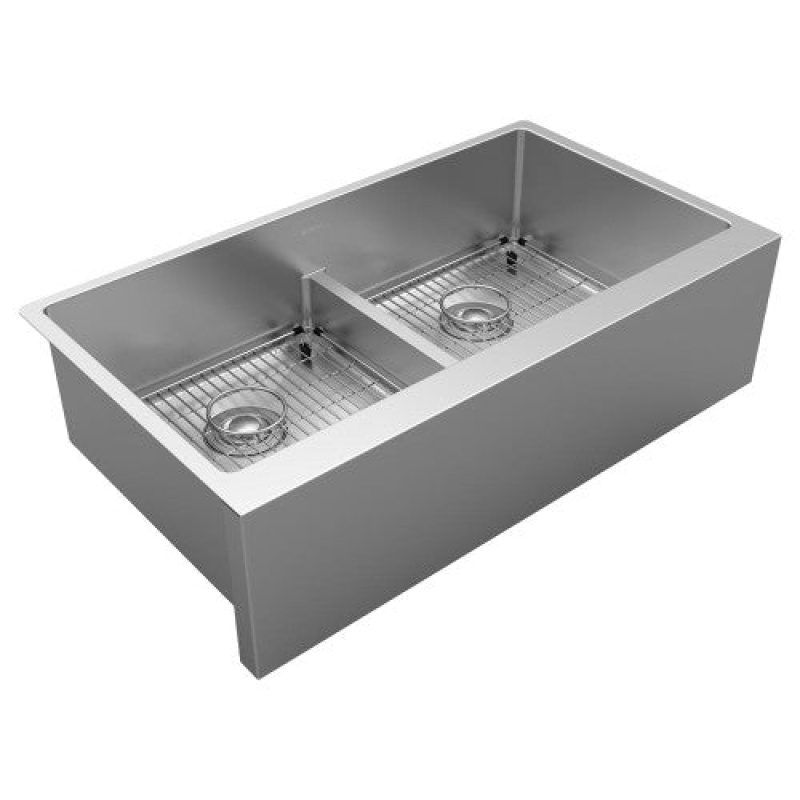 Elkay Crosstown Stainless Steel Farmhouse Double Bowl Workstation Kitchen Sink