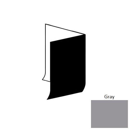 Gray Vinyl Moulding / Trim .080" x 2 1/2" Cove Base Inside Corner