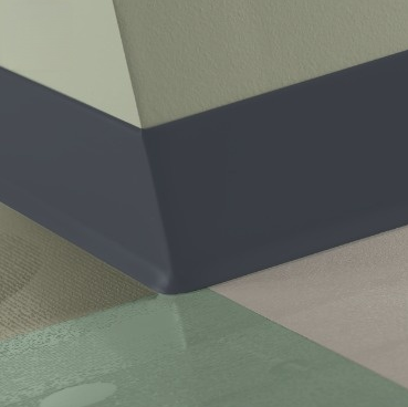 Johnsonite Indigo Rubber Traditional Duracove Thermoplastic Wall Base, 6" x 48" x 1/8" Toe