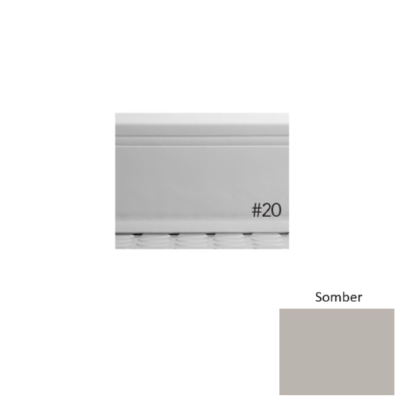 Pinnacle Plus #20 Draft Somber Rubber Coil Wall Base - 4" X 120 Ft