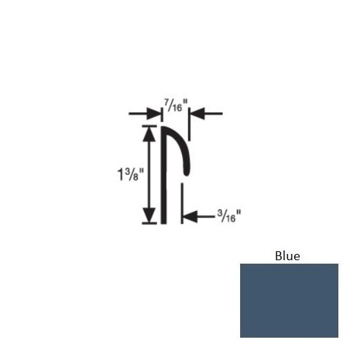Flextones Blue Vinyl 174 Tapered Carpet Cove Cap