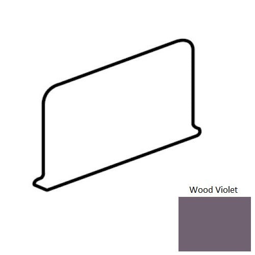 Color Wheel Classic Wood Violet Ceramic Wall Trim - 4 1/4" X 6" Sanitary Cove Base Corner Right - Semi Gloss
