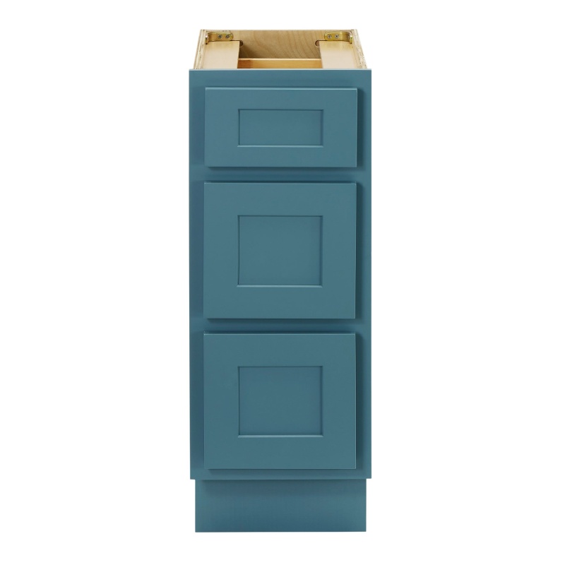 Cvd Green Wood 3 Drawers Bathroom Cabinet - 12" X 21" X 32.5" - Green