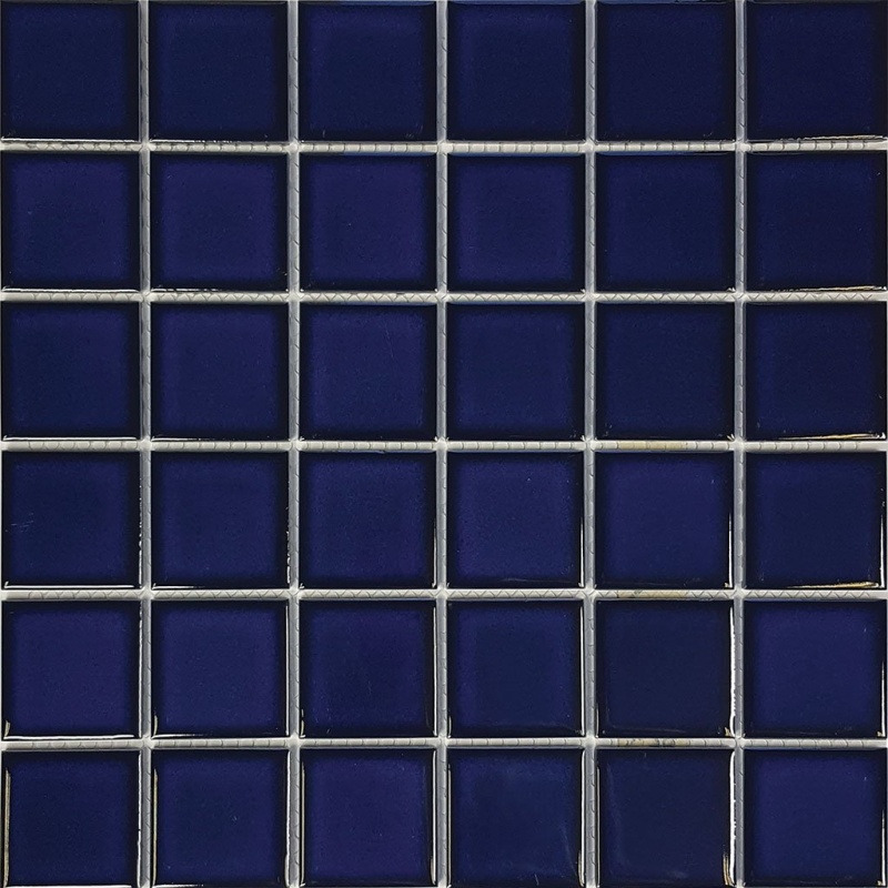 Aquatica Harmony Cobalt Blue Porcelain Mosaic - 2" X 2" - Glossy