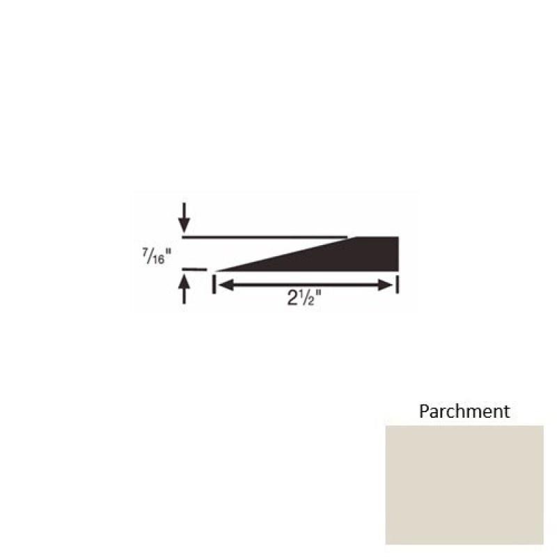 Solid 20 Parchment Rubber Transitional Reducer - 2 1/2" X 9 Ft (108") X 7/16"