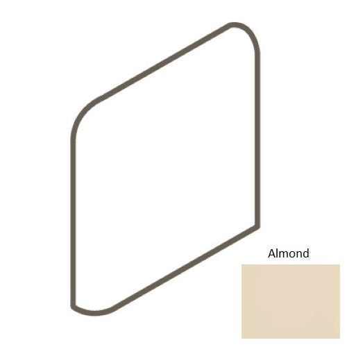 Keystones Unglazed Mosaic Almond Porcelain Floor & Wall Trim - 2" X 2" Bullnose Outcorner - Matte