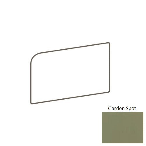 Color Wheel Classic Garden Spot Ceramic Wall Trim - 3" X 6" Bullnose Corner Right - Semi Gloss