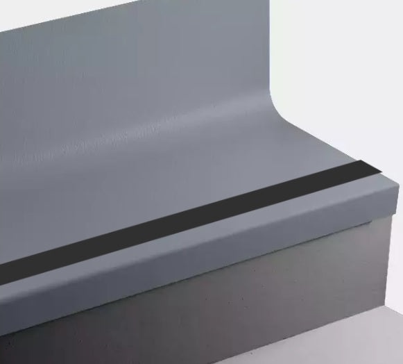 Johnsonite Navy Blue Hammered Rubber Stair Tread