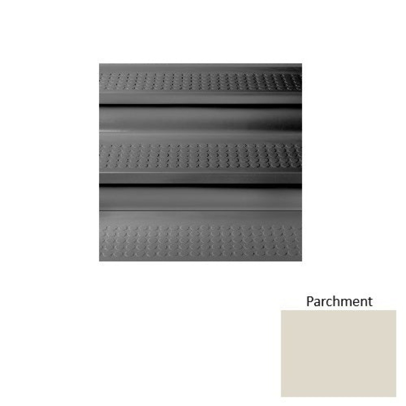 Solid 96 Parchment Vantage With Riser Rubber (Sq) Stair Tread With Dupont Kevlar - Textured