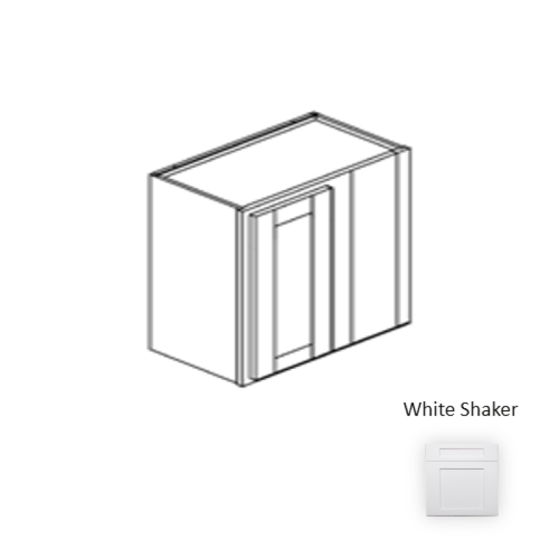 Framed Shaker White Wall Cabinet, 30" x 30" x 12"