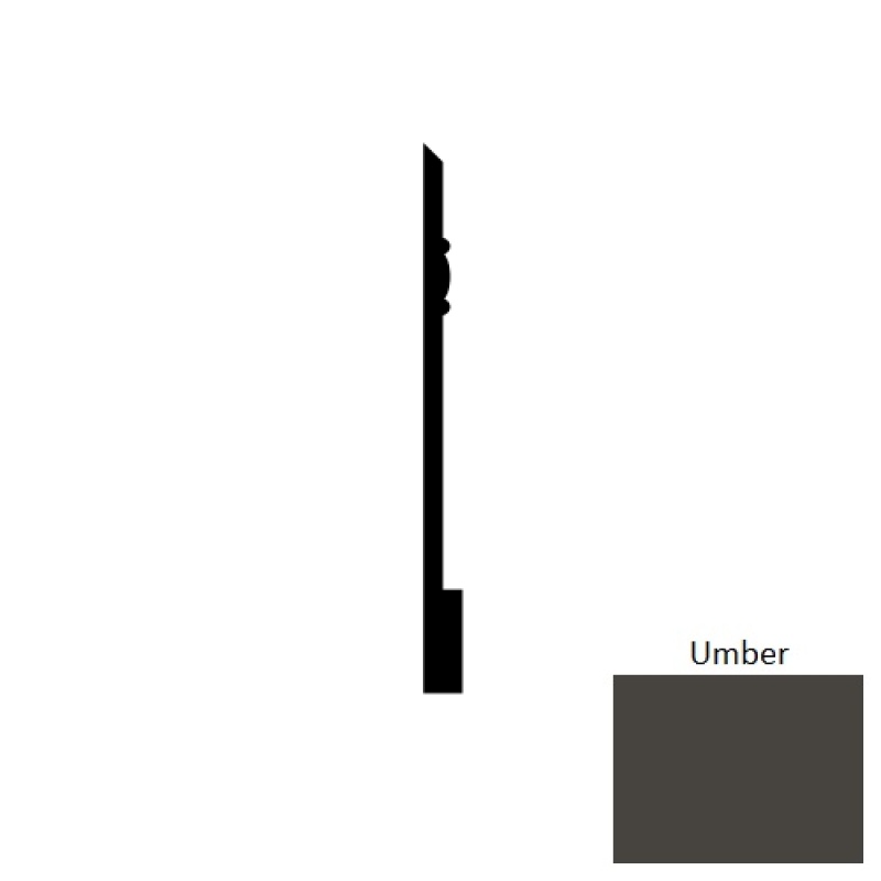 Base Sculptures Umber Charmed Rubber Wall Base