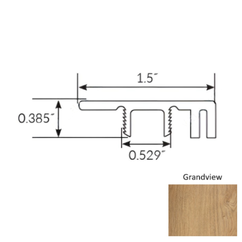 Americano Grande Grandview Luxury Vinyl Moulding / Trim - 94" End Cap - Ceramic Bead
