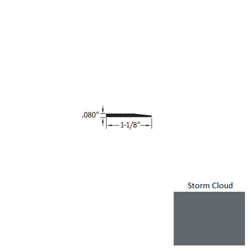 Johnsonite Storm Cloud Vinyl Moulding / Trim Reducer