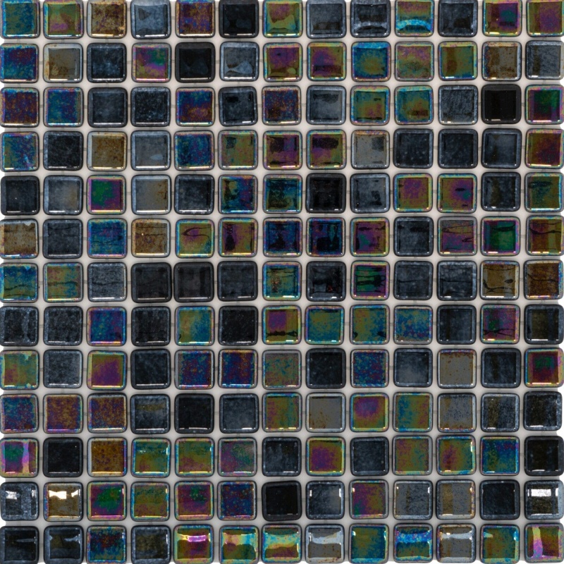 Fusion Abalon Glass Mosaic - 1" X 1" - Polished