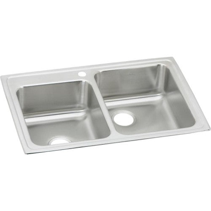 Lustertone Classic Double Bowl Drop-In Kitchen Sink