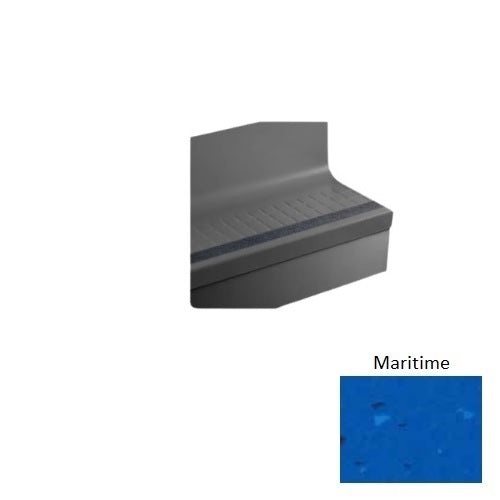Raised Square Rubber Stair Tread with Riser
