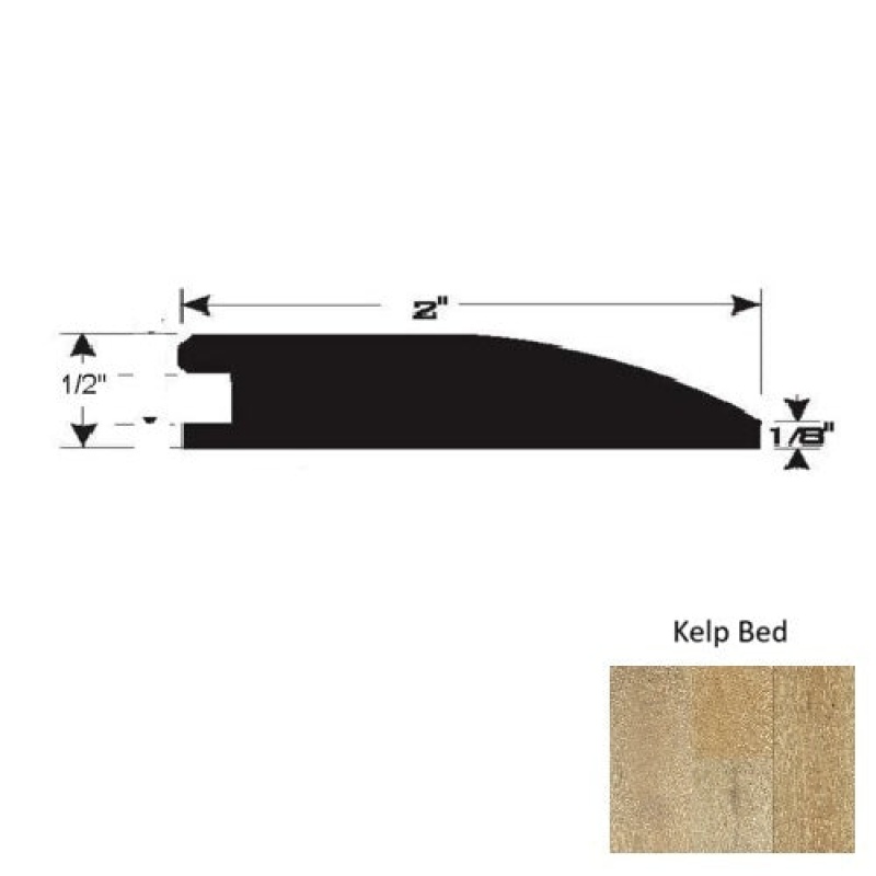 Kelp Bed Hardwood Moulding / Trim - 90" Reducer - Ultra Low Gloss Urethane