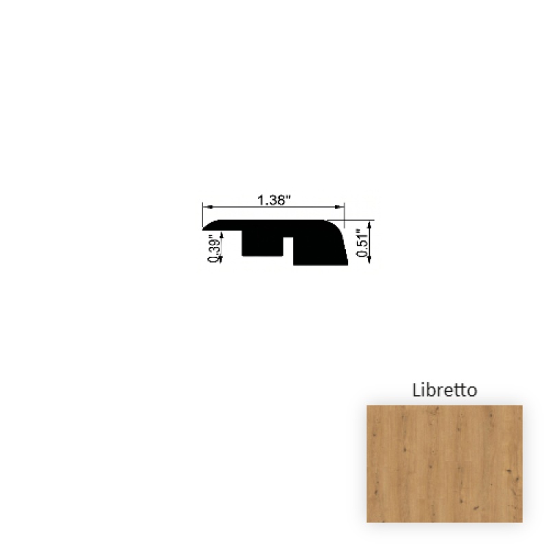 Crescendo Libretto Laminate Wood Moulding / Trim - 1.38" X 94" End Cap - Textured