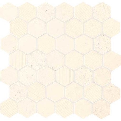 Blavet Blanc Limestone Mosaic - 2" X 2" Hexagon - Mixed