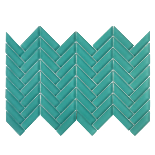 Reef Glass Marina Glass Mosaic - Herringbone - Matte