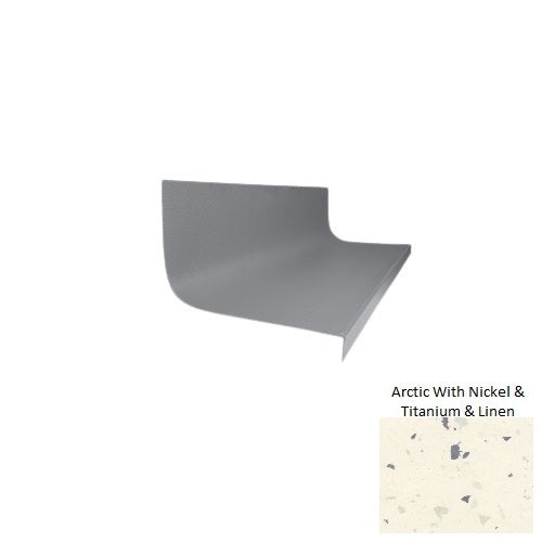 Spextones Arctic With Nickel & Titanium & Linen Type 1900 Distinct Designs Rubber - 20 3/8" X 72" Stair Tread - Hammered