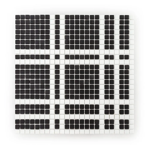 The Press Black Glass Mosaic - 1/2" Mini Square - Matte