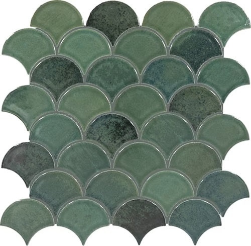 Miramo Reef Microban Ceramic Mosaic - 3" Fan - Glossy