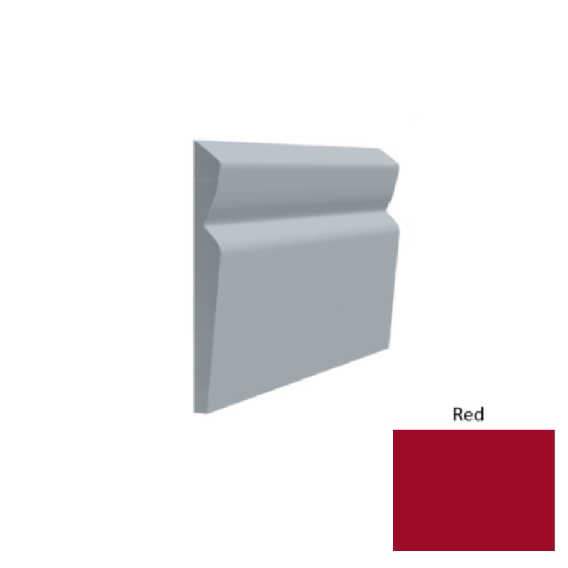 Contours #80 Divine Red Rubber Profiled Wall Base – Satin – 4 1/2" x 8 Ft