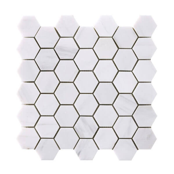Dolomite Marble Hexagon Mosaic - Natural