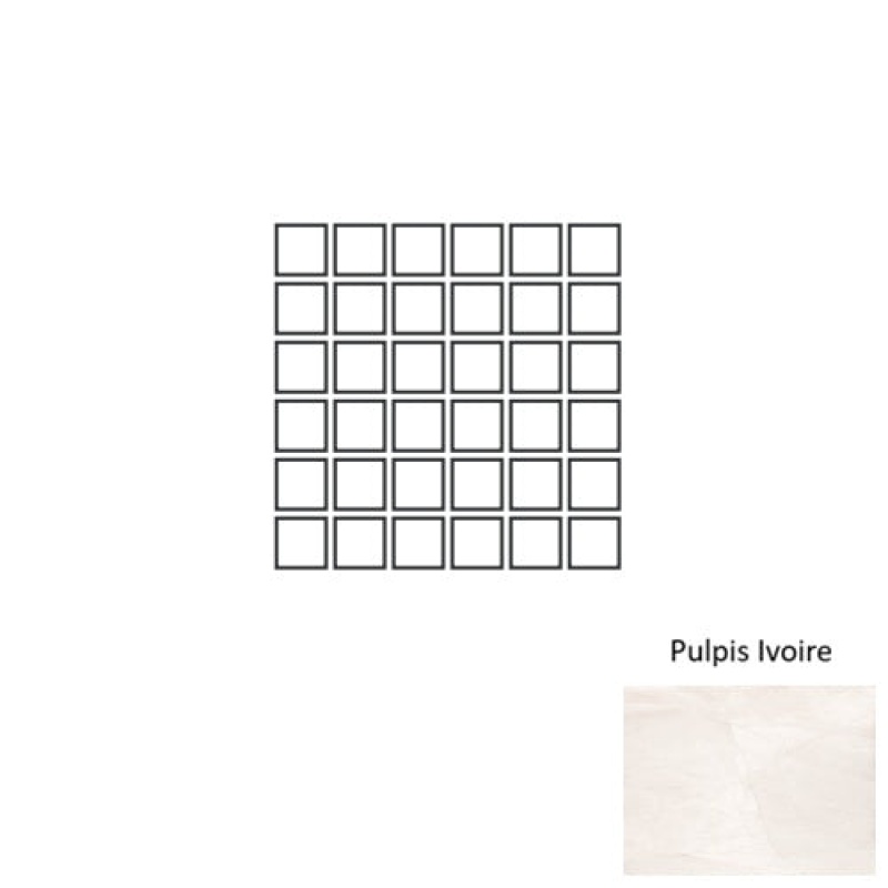 Marmi Lux Pulpis Ivoire Porcelain Mosaic - 2" X 2" - Natural